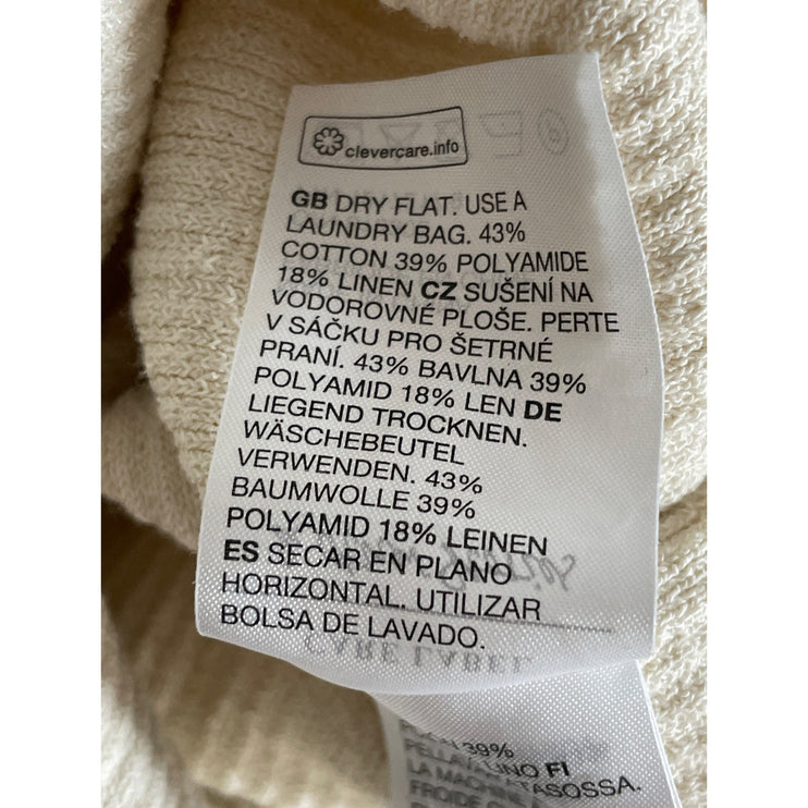 & Other Stories Cream Rib Knit Linen Sleeveless Tank Slit Maxi Sweater Dress XS