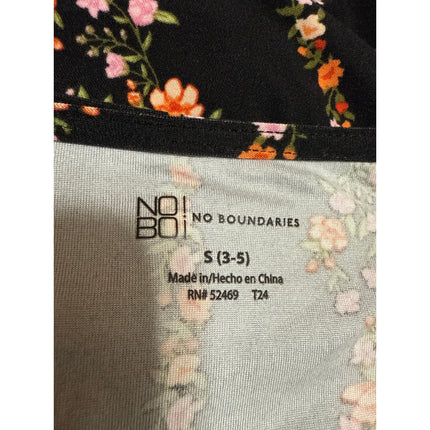 No Boundaries Walk Thru Black Short Sleeve Floral High Low V Neck Romper Dress