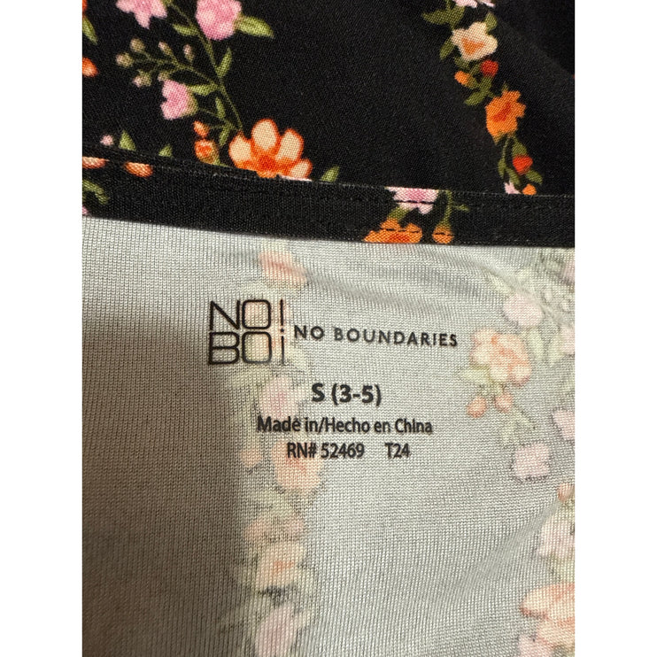 No Boundaries Walk Thru Black Short Sleeve Floral High Low V Neck Romper Dress