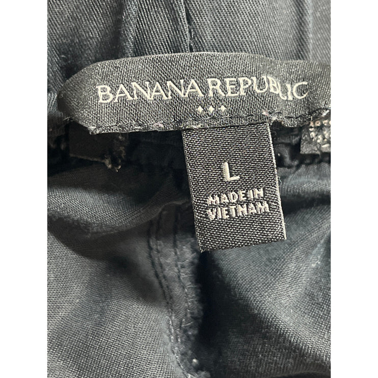 Banana Republic Blue High Waisted Drawstring Tapered Leg Cargo Jogger Pants Sz L