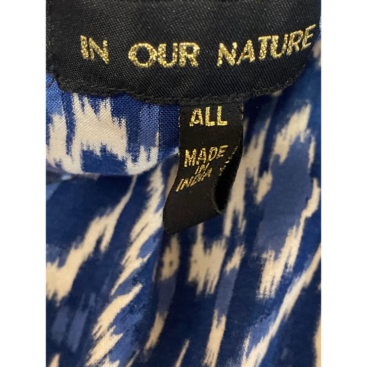 Anthropologie In Our Nature Midnight Women's Floral Ikat Kimono Cardigan Top OS