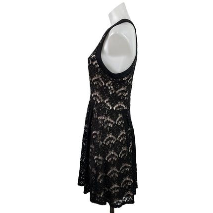 Speechless Womens Black Lace Sleeveless Racerback Mini Fit & Flared Dress Size L