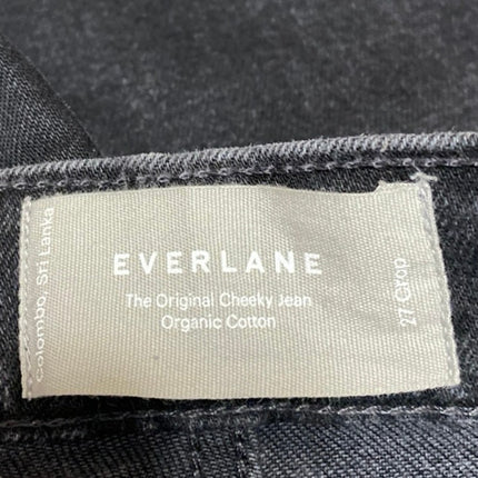Everlane Original Cheeky Women's Black Straight High Waist Denim Jeans Pants 27