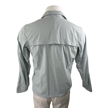Rei Co-Op Men's Gray Long Sleeve Utility Pocket Button Down Shirt Top Size L