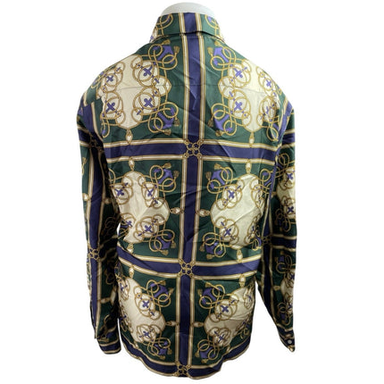 NEW Aime Leon Dore Multicolor 100% Silk Satin Printed Shirt Pants 2-PC Set XXL