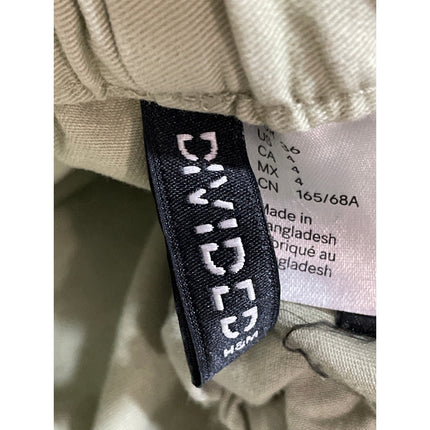 H&M Women's Green High Rise Pull On Tapered Cargo Jogger Trousers Pants Size 4