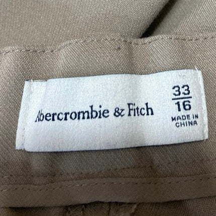 Abercrombie & Fitch Cream White High Waisted Wide Leg Trousers Dress Pants Sz 33