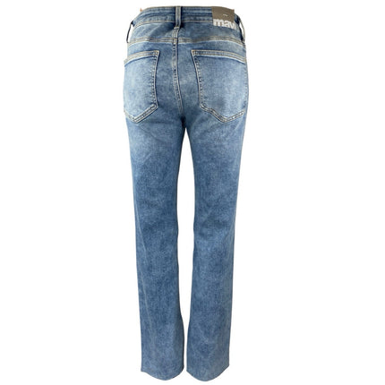 Mavi Maria Slit Women's Blue High Rise Distressed Flare Bootcut Denim Jeans 26