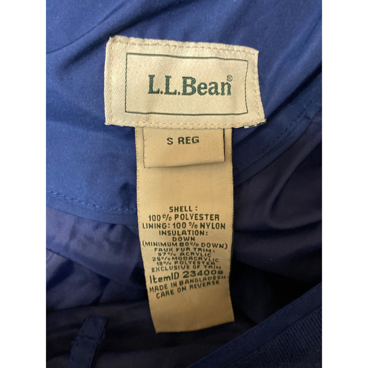 L.L.Bean Ultrawarm Women's Blue Hooded Insulated Down Puffer Coat Jacket Size S