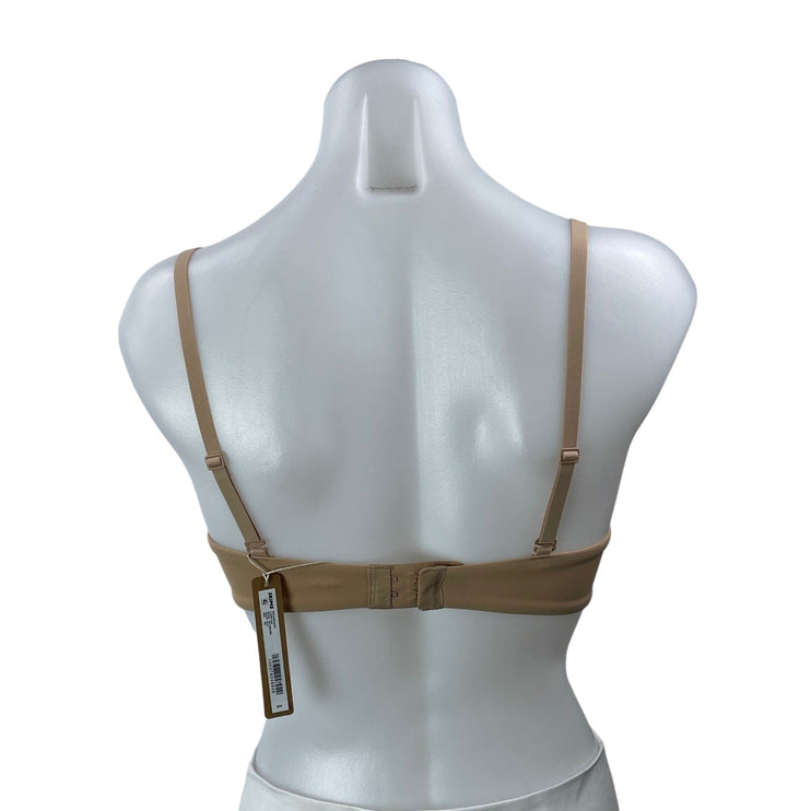 NEW SKIMS Women's Beige Seamless Adjustable Straps Underwire T-shirt Bra Sz 32D