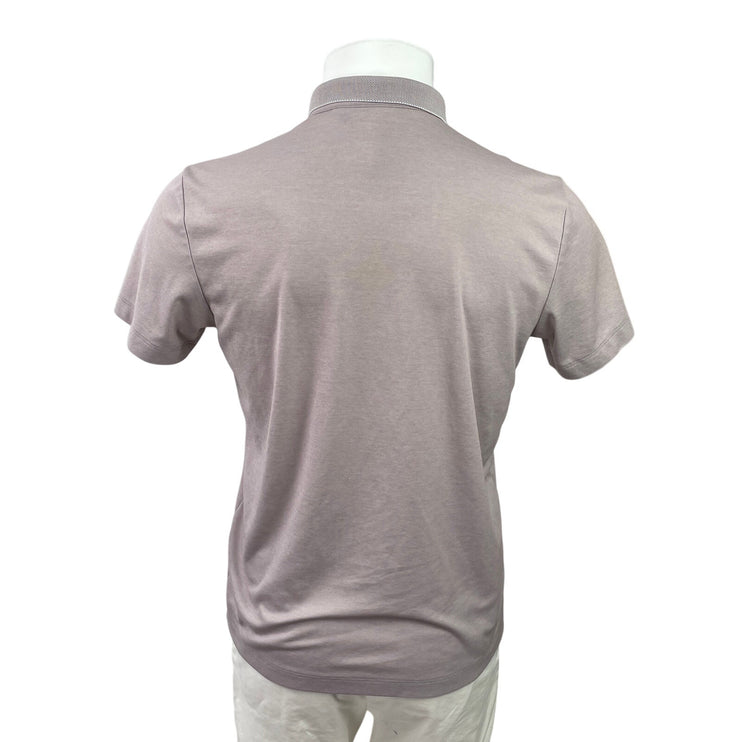 Theory Mens Gray Short Sleeve Golf Tennis Casual Collared Polo Shirt Top Size M
