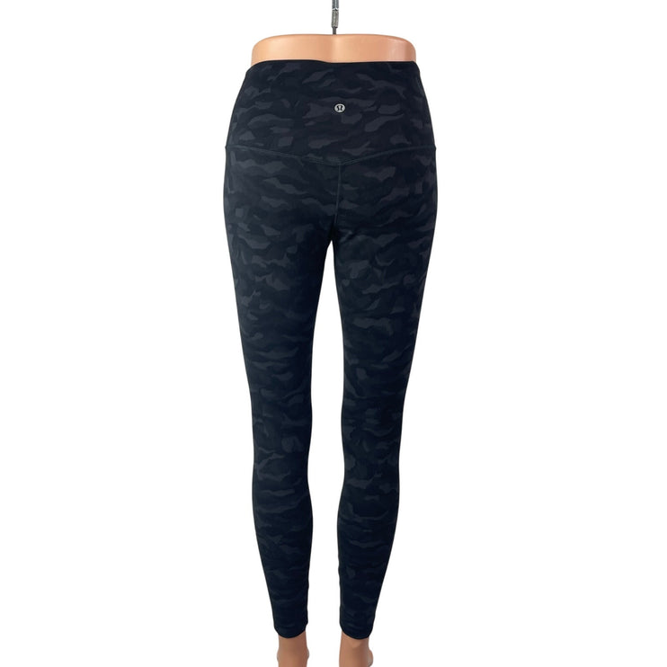 Lululemon Women's Black Camo Yoga Running Workout Athletic Leggings Pants Size 6