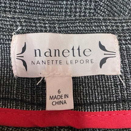 Nanette Lepore Women's Gray Plaid High Waisted Tapered Trousers Pants Size 6