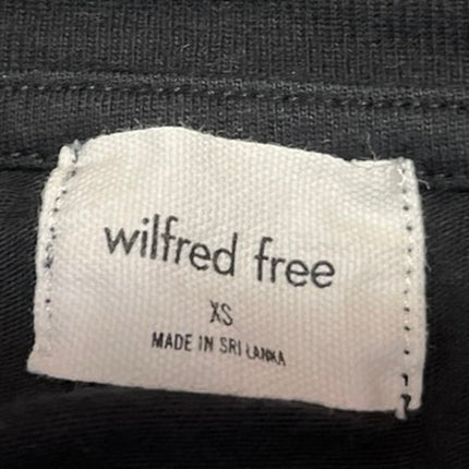 Aritzia Wilfred Black Knit Short Sleeve Pullover Crop Tee T-Shirt Top Size XS