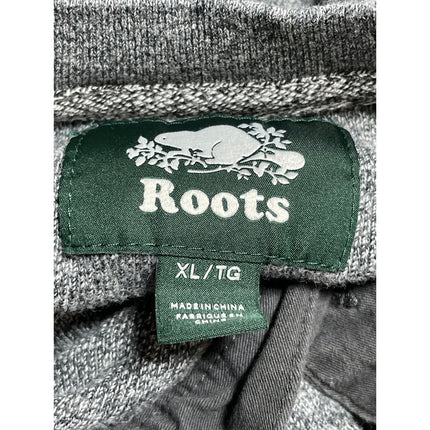 Roots Men's Gray Heather Long Sleeve Henley Basic Casual T Shirt Tee Top Size XL