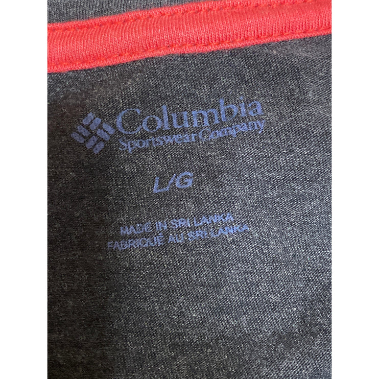 Columbia Women's Black Crewneck Short Sleeve Graphic Casual Tee T-shirt Top Sz L