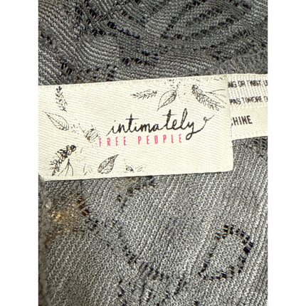 Free People Galloon Lace Gray Floral Sleeveless Racerback Bralette Top Size M