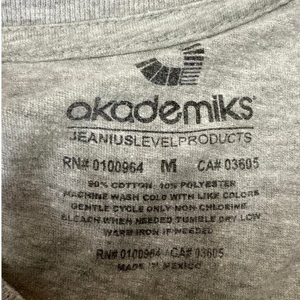 Akademiks Men's NASA Space Admin Gray Graphic Long Sleeve T Shirt Tee Top Size M