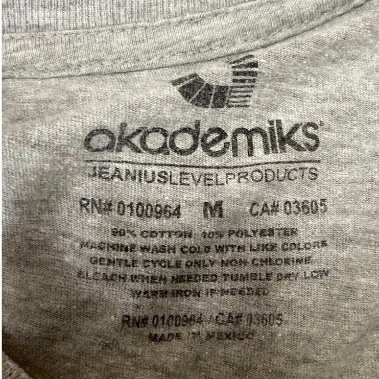 Akademiks Men's NASA Space Admin Gray Graphic Long Sleeve T Shirt Tee Top Size M