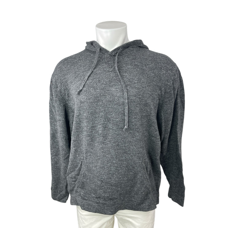 G.H Bass & Co. Men's Gray Long Sleeve Hooded Hoodie Sweatshirt Sweater Top Sz XL
