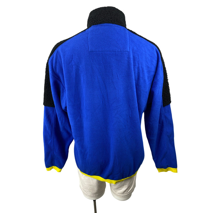 Nautica Competition Sustainably Crafted 1/4 Zip Blue Fleece Sweater Jacket Sz L