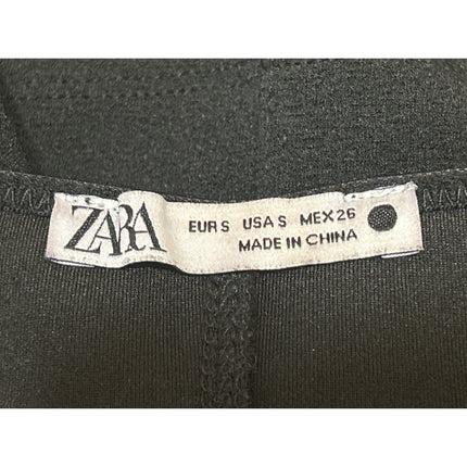 Zara Women's Black Sleeveless Square Neck Cami Bandeau Crop Corset Tank Top Sz S