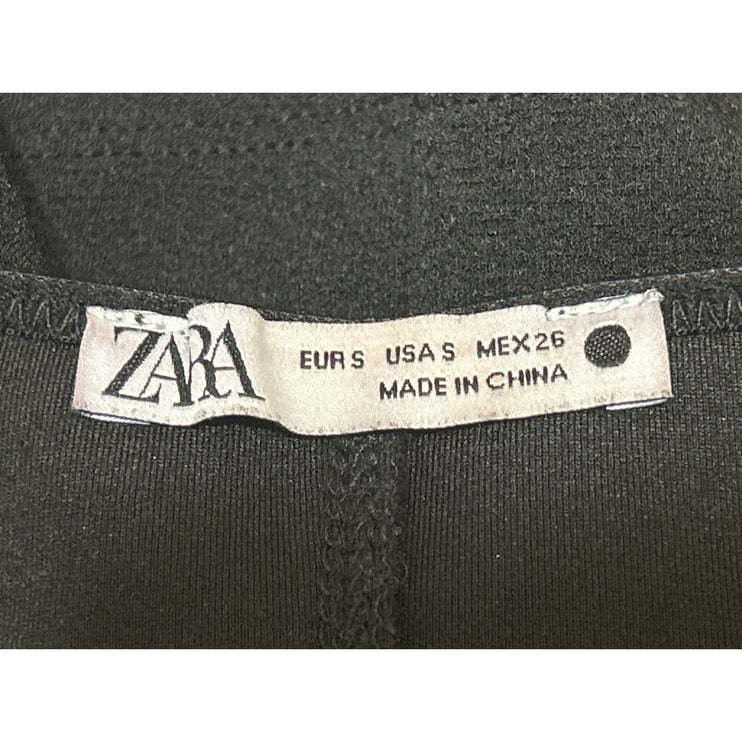 Zara Women's Black Sleeveless Square Neck Cami Bandeau Crop Corset Tank Top Sz S