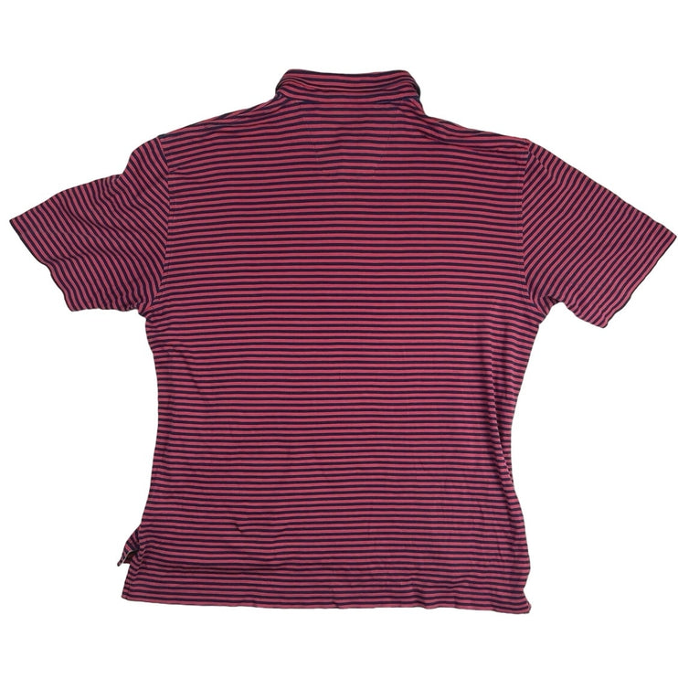 Brooks Brothers Purple Black Original Fit Striped Performance Polo Shirt Top L