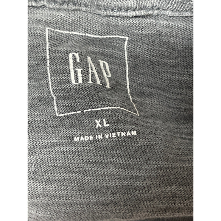 GAP Men's Gray Collared Short Sleeve Button Up Pocket Golf Polo Shirt Top Sz XL