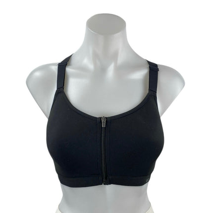 Victoria's Secret VSX Black Zip Front Racerback Active Sports Bra Tank Top 32