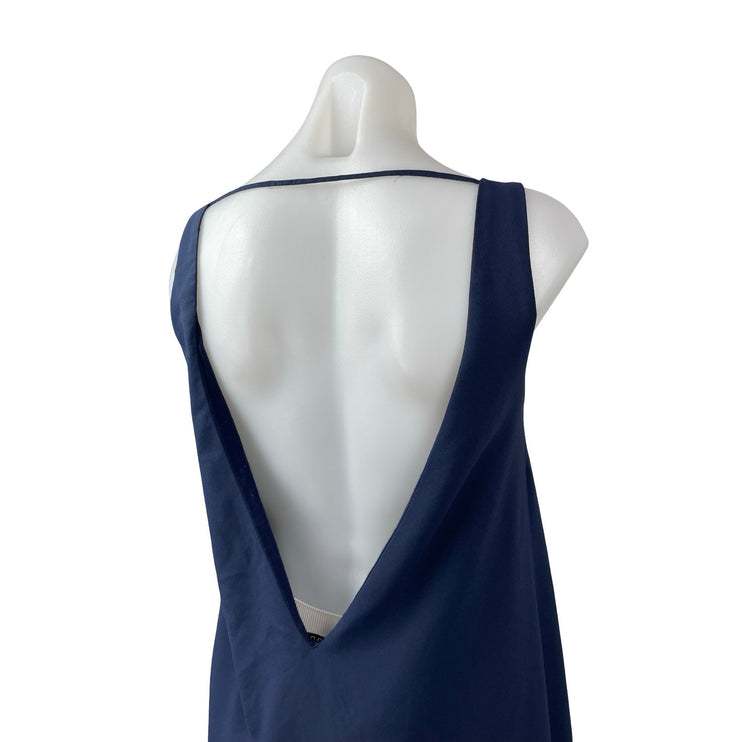 Tobi Women's Navy Blue Sleeveless Open Back Backless Tank A Line Mini Dress XS