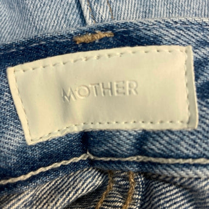 Mother The Tomcat Women Light Blue High Rise Slim Straight Denim Jeans Pants 31