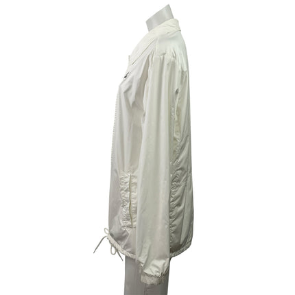 Nike SB Shield Coaches Women White Snap Button Long Sleeve Windbreaketr Jacket S