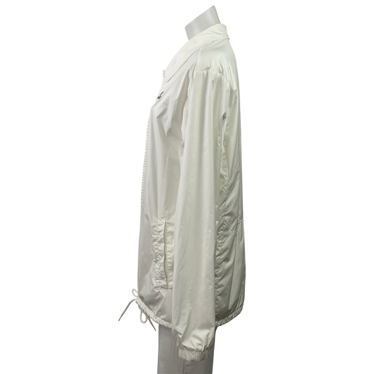 Nike SB Shield Coaches Women White Snap Button Long Sleeve Windbreaketr Jacket S