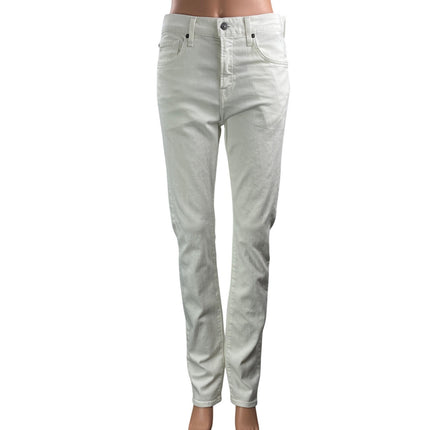 7 For All Mankind Luxe Performance White Slim Straight Denim Jeans Pants Size 29