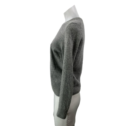 Quince 100% Cashmere Women's Heather Gray Long Sleeves Knit Crew Sweater Top S