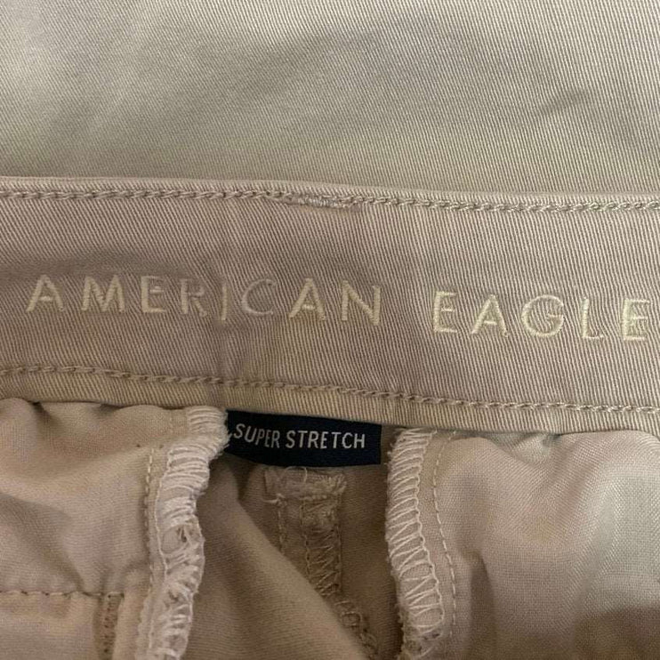 American Eagle Beige Super Stretch Twill Skinny Leg Mid Rise Ankle Pants Size 6