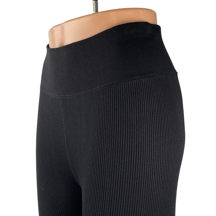 Calvin Klein Black Ribbed Skinny Yoga Gym Athletic Activewear Leggings Pants M