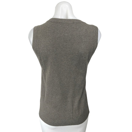 Zara Women's Gray Knitted 2-Piece Button Up Cardigan Sweater & Tank Top Set Sz L