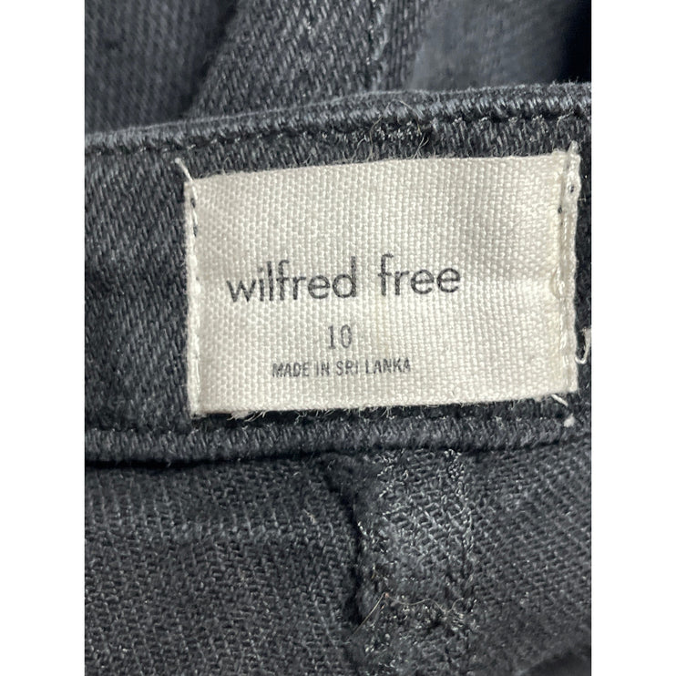 Aritzia Wilfred Women's Black High Rise Straight Leg Denim Jeans Pants Size 10