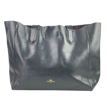 Coach Derby Women's Black Pebbled Leather Shoulder Shopper Tote Handbag Sz OS