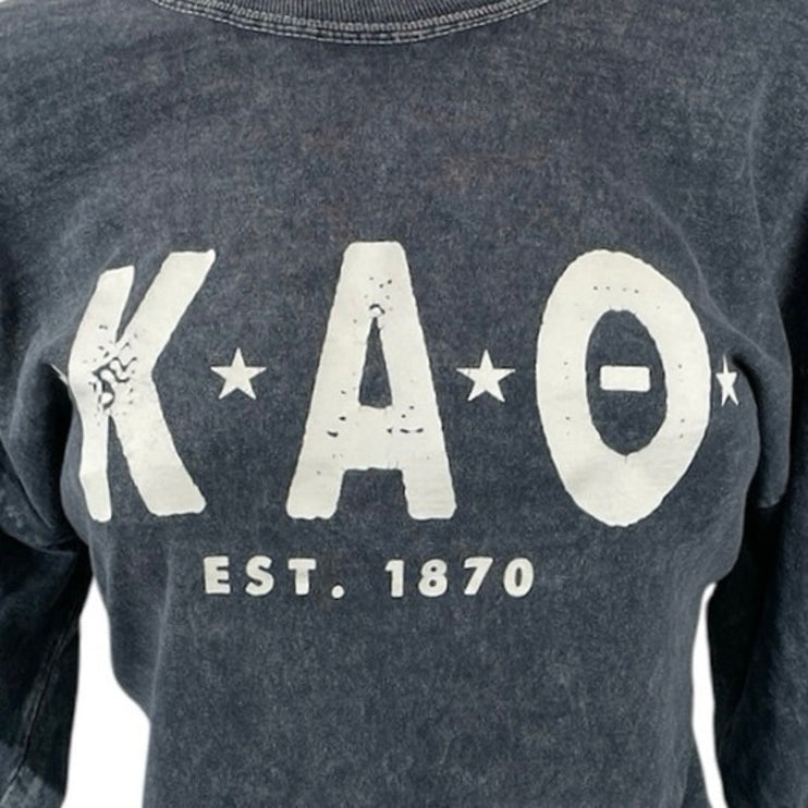 Sturdy Built Kappa Alpha Theta Sorority Graphic Long-Sleeve Tee T-Shirt Top Sz M