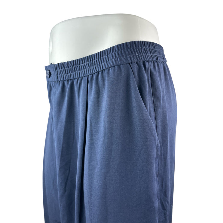 NEW Cider Women's Navy Blue Wide Leg High Rise Baggy Trousers Pants Size 4XL