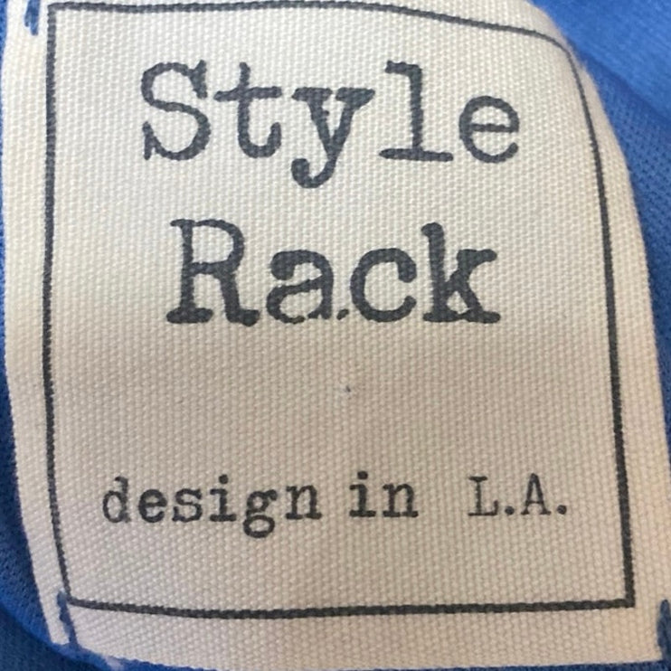 Style Rack Women's Blue Polka Dot Sleeveless Cowl Neck Cami Camisole Tank Top L