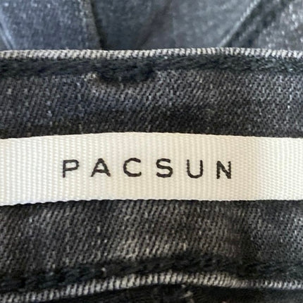 Pacsun Women's Black Super High Rise Jegging Raw Hem Skinny Denim Jeans Size 26