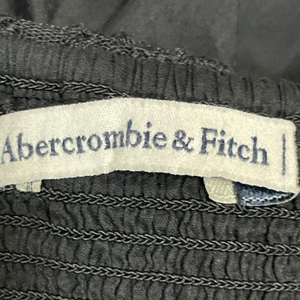 Abercrombie & Fitch Black Sleeveless Embroidered Babydoll Lace Trim Cami Top XL