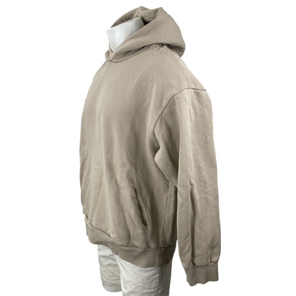 Pangaia Men's Beige Graphic Hooded Long Sleeve Sweater Hoodie Sweatshirt Top L