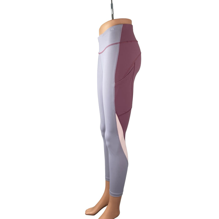 Outdoor Voices Zoom Purple Pink Colorblock Yoga Workout Athletic Leggings Pant M