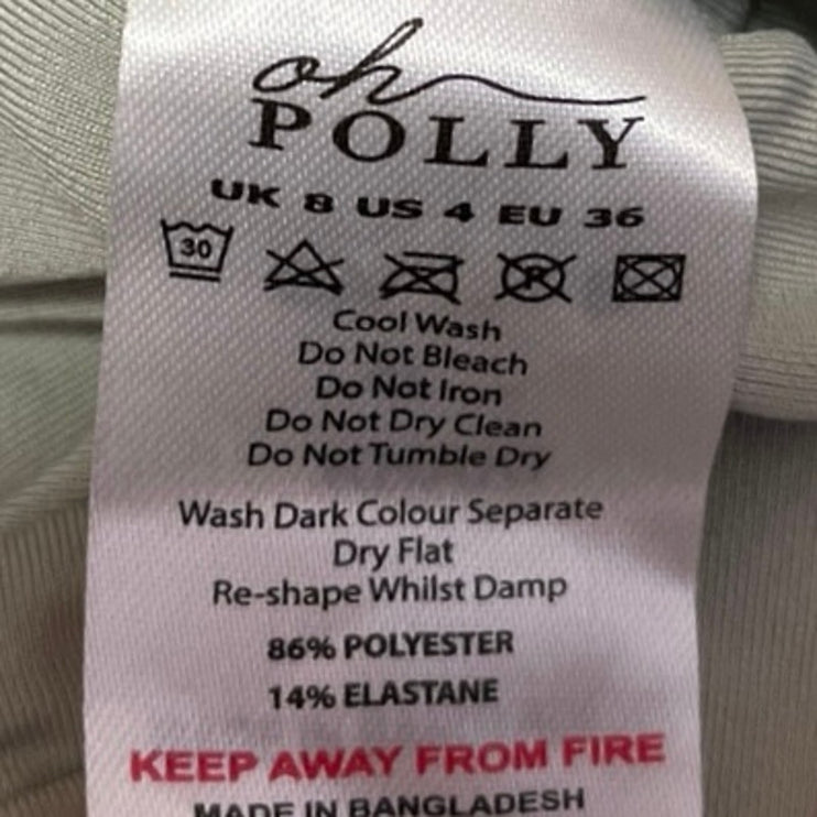 NEW Oh Polly Green Khaki Criss Cross Wrap Halter Ruched Blouse Tank Top Size 4