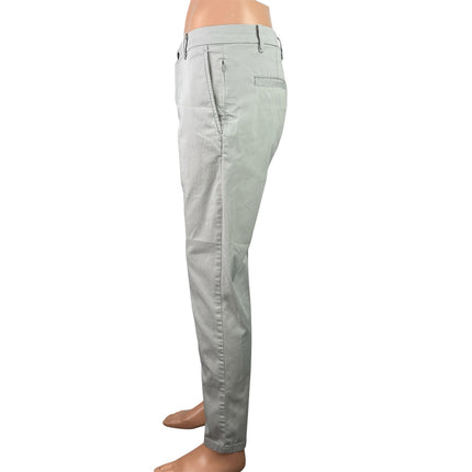 Birddogs Boom For Your Boomstick Men's Gray Slim Tapered Chino Khaki Pants 34x32